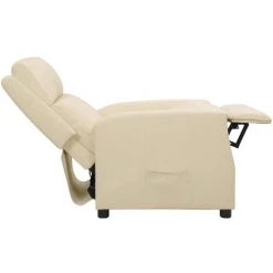SUPERMARKET Fauteuil Inclinable Crème Similicuir SUHB-338839 -Pas Cher Fauteuil Magasin 63677379 5