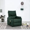 SUPERMARKET Fauteuil De Massage Inclinable Vert Foncé Tissu SUHB-342464 -Pas Cher Fauteuil Magasin 63677414 1