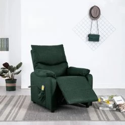 SUPERMARKET Fauteuil De Massage Inclinable Vert Foncé Tissu SUHB-342464 9 SUPERMARKET Fauteuil De Massage Inclinable Vert Foncé Tissu SUHB-342464 -Pas Cher Fauteuil Magasin 63677414 3