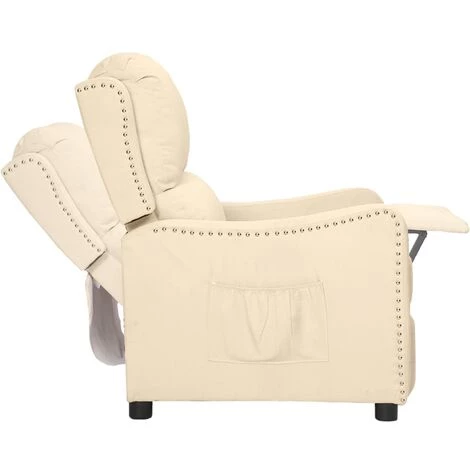 SUPERMARKET Fauteuil Inclinable Crème Tissu SUHB-339029 7 SUPERMARKET Fauteuil Inclinable Crème Tissu SUHB-339029 – Image 5