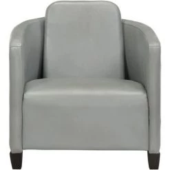 SUPERMARKET Fauteuil Gris Cuir Véritable SUHB-283763 -Pas Cher Fauteuil Magasin 63677643 2