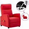 SUPERMARKET Fauteuil Inclinable électrique De Massage Rouge Similicuir SUHB-3073668