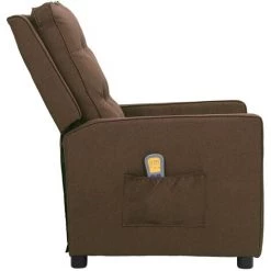 SUPERMARKET Fauteuil De Massage Inclinable Marron Tissu SUHB-338970 -Pas Cher Fauteuil Magasin 63678886 3