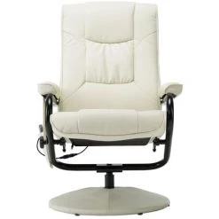 SUPERMARKET Fauteuil De Massage Avec Repose-pied Crème Similicuir 10 SUPERMARKET Fauteuil De Massage Avec Repose-pied Crème Similicuir -Pas Cher Fauteuil Magasin 63679532 4