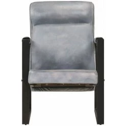 SUPERMARKET Fauteuil 60x75x90 Cm Gris Cuir De Chèvre Véritable 8 SUPERMARKET Fauteuil 60x75x90 Cm Gris Cuir De Chèvre Véritable -Pas Cher Fauteuil Magasin 63680116 2