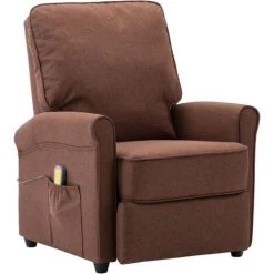 SUPERMARKET Fauteuil De Massage Marron Tissu SUHB-248672 -Pas Cher Fauteuil Magasin 63680232 2