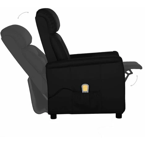 SUPERMARKET Fauteuil De Massage Inclinable Noir Similicuir SUHB-329678 7 SUPERMARKET Fauteuil De Massage Inclinable Noir Similicuir SUHB-329678 – Image 5
