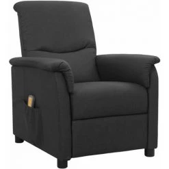 SUPERMARKET Fauteuil De Massage Inclinable Gris Foncé Tissu SUHB-338907