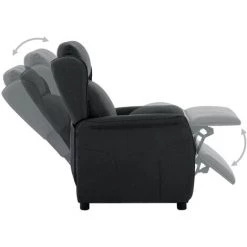 SUPERMARKET Fauteuil Inclinable Gris Foncé Tissu SUHB-289777 -Pas Cher Fauteuil Magasin 63680406 4