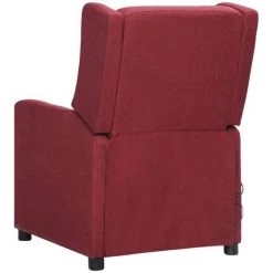 SUPERMARKET Fauteuil De Massage Inclinable Rouge Bordeaux Tissu SUHB-339013 -Pas Cher Fauteuil Magasin 63680428 4