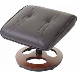 DéCOSHOP26 Fauteuil De Relaxation TV Inclinable Rotatif Avec Repose-pieds En Simili Cuir Marron - Marron -Pas Cher Fauteuil Magasin 63704210 3