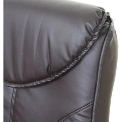 DéCOSHOP26 Fauteuil De Relaxation TV Inclinable Rotatif Avec Repose-pieds En Simili Cuir Marron - Marron -Pas Cher Fauteuil Magasin 63704210 5
