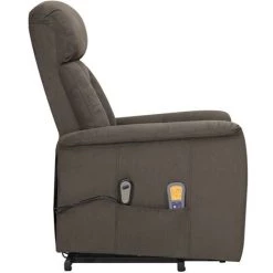 Fauteuil Inclinable De Massage Gris Foncé Tissu Microfibre VidaXL 11 Fauteuil Inclinable De Massage Gris Foncé Tissu Microfibre VidaXL -Pas Cher Fauteuil Magasin 63724987 5