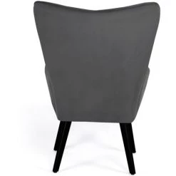 IDMARKET Fauteuil Scandinave ANIA En Velours Gris -Pas Cher Fauteuil Magasin 63727270 4