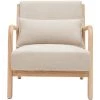 MILIBOO Fauteuil En Bois Clair Et Tissu Effet Velours Beige DERRY - Beige Naturel Velours 2 MILIBOO Fauteuil En Bois Clair Et Tissu Effet Velours Beige DERRY - Beige Naturel Velours -Pas Cher Fauteuil Magasin 63744343 1