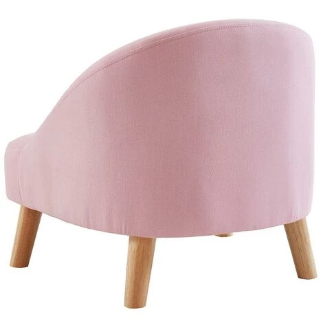 VENTE-UNIQUE.COM Fauteuil Pour Enfant En Tissu 100% Coton MAGGIE - Rose Pastel - Rose 7 VENTE-UNIQUE.COM Fauteuil Pour Enfant En Tissu 100% Coton MAGGIE - Rose Pastel - Rose – Image 5