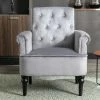 JN.SONGS Fauteuil Relax Chaise Longue Dossier Boutons Pour Salon Chambre à Coucher, Velours Gris Vintage 86x69x74 Cm -Pas Cher Fauteuil Magasin 63780413 1