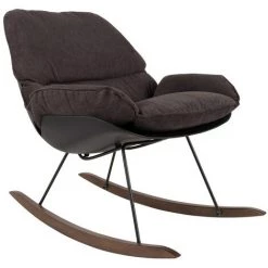 BOITE A DESIGN Fauteuil à Bascule Rocky - Marron