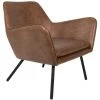 BOITE A DESIGN Fauteuil Vintage Bon Similicuir - Marron -Pas Cher Fauteuil Magasin 63789511 1