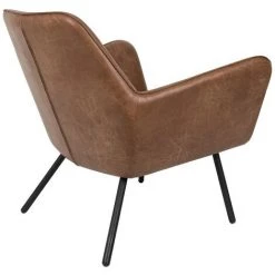 BOITE A DESIGN Fauteuil Vintage Bon Similicuir - Marron 9 BOITE A DESIGN Fauteuil Vintage Bon Similicuir - Marron -Pas Cher Fauteuil Magasin 63789511 3