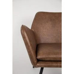 BOITE A DESIGN Fauteuil Vintage Bon Similicuir - Marron 11 BOITE A DESIGN Fauteuil Vintage Bon Similicuir - Marron -Pas Cher Fauteuil Magasin 63789511 5