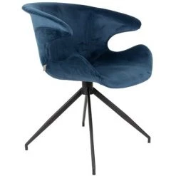 Fauteuil Design Velours Mia – Zuiver - Bleu