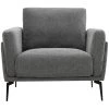 MILIBOO Fauteuil En Tissu Effet Velours Texturé Gris MOSCO - Gris Velours -Pas Cher Fauteuil Magasin 63888418 1