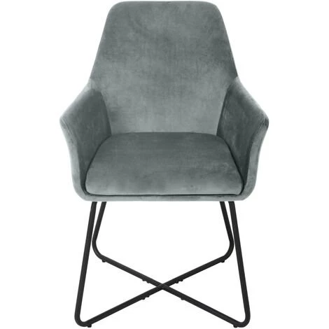 SVITA JOSIE Dining Lot De 2 Chaises De Salle à Manger Fauteuil Chaise Rembourrée Tissu Gris Clair 5 SVITA JOSIE Dining Lot De 2 Chaises De Salle à Manger Fauteuil Chaise Rembourrée Tissu Gris Clair – Image 3