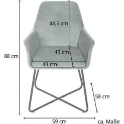 SVITA JOSIE Dining Lot De 2 Chaises De Salle à Manger Fauteuil Chaise Rembourrée Tissu Gris Clair 11 SVITA JOSIE Dining Lot De 2 Chaises De Salle à Manger Fauteuil Chaise Rembourrée Tissu Gris Clair -Pas Cher Fauteuil Magasin 63920694 5