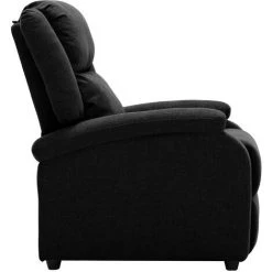 VidaXL Fauteuil Inclinable électrique Noir Tissu - Noir -Pas Cher Fauteuil Magasin 63925641 4