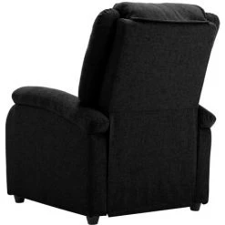 VidaXL Fauteuil Inclinable électrique Noir Tissu - Noir -Pas Cher Fauteuil Magasin 63925641 5