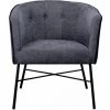 ALTOBUY VAVILI - Fauteuil Tissu Gris Chiné Pieds Métal - Gris -Pas Cher Fauteuil Magasin 63935764 1