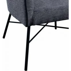 ALTOBUY VAVILI - Fauteuil Tissu Gris Chiné Pieds Métal - Gris -Pas Cher Fauteuil Magasin 63935764 4