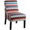 ALTOBUY PONCHO - Fauteuil Tissu Multicolore Et Pieds Bois - Multicolore