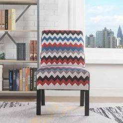 ALTOBUY PONCHO - Fauteuil Tissu Multicolore Et Pieds Bois - Multicolore -Pas Cher Fauteuil Magasin 63935777 2