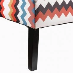 ALTOBUY PONCHO - Fauteuil Tissu Multicolore Et Pieds Bois - Multicolore -Pas Cher Fauteuil Magasin 63935777 3