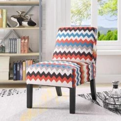 ALTOBUY PONCHO - Fauteuil Tissu Multicolore Et Pieds Bois - Multicolore -Pas Cher Fauteuil Magasin 63935777 4