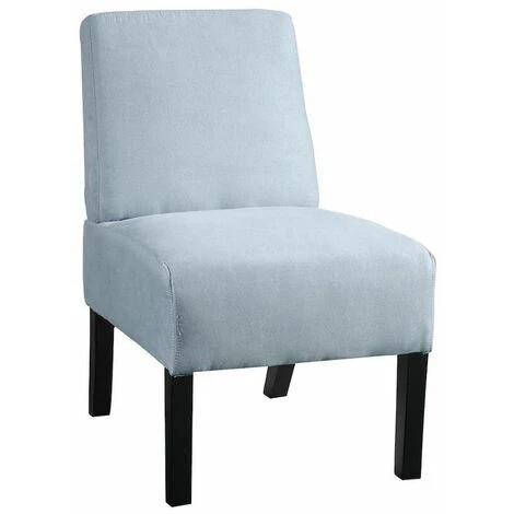 ALTOBUY ZHABA - Fauteuil Tissu Bleu Et Pieds Bois Noirs - Bleu 3 ALTOBUY ZHABA - Fauteuil Tissu Bleu Et Pieds Bois Noirs - Bleu