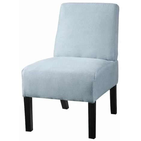 ALTOBUY ZHABA - Fauteuil Tissu Bleu Et Pieds Bois Noirs - Bleu 5 ALTOBUY ZHABA - Fauteuil Tissu Bleu Et Pieds Bois Noirs - Bleu – Image 3