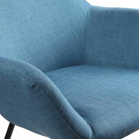 ALTOBUY BALANS - Fauteuil à Bascule Tissu Bleu Et Pieds Métal Et Bois - Bleu 5 ALTOBUY BALANS - Fauteuil à Bascule Tissu Bleu Et Pieds Métal Et Bois - Bleu â Image 3