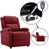 VidaXL Fauteuil Inclinable électrique Bordeaux Tissu - Rouge 2 VidaXL Fauteuil Inclinable électrique Bordeaux Tissu - Rouge -Pas Cher Fauteuil Magasin 63953908 1