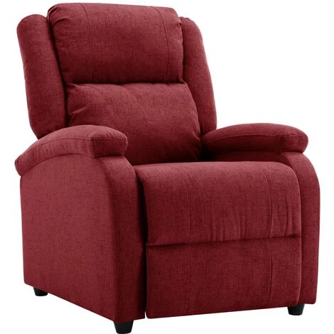 VidaXL Fauteuil Inclinable électrique Bordeaux Tissu - Rouge 4 VidaXL Fauteuil Inclinable électrique Bordeaux Tissu - Rouge – Image 2