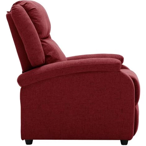 VidaXL Fauteuil Inclinable électrique Bordeaux Tissu - Rouge 6 VidaXL Fauteuil Inclinable électrique Bordeaux Tissu - Rouge – Image 4