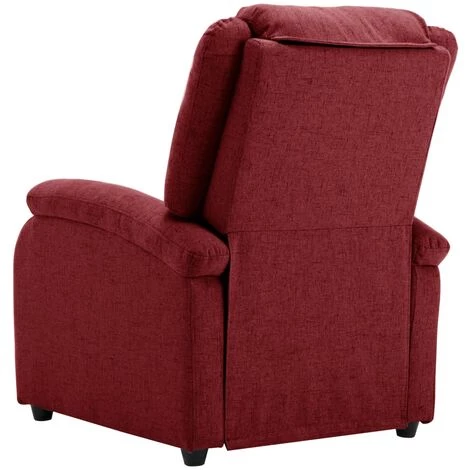 VidaXL Fauteuil Inclinable électrique Bordeaux Tissu - Rouge 7 VidaXL Fauteuil Inclinable électrique Bordeaux Tissu - Rouge – Image 5
