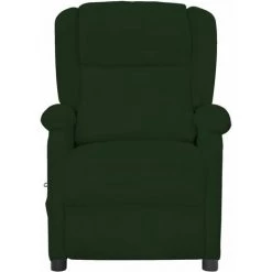VidaXL Fauteuil De Massage Inclinable électrique Vert Foncé Velours - Vert -Pas Cher Fauteuil Magasin 63954130 3