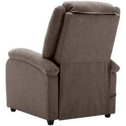 VidaXL Fauteuil De Massage Inclinable électrique Taupe Tissu - Taupe -Pas Cher Fauteuil Magasin 63964257 5