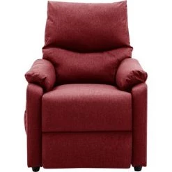 VidaXL Fauteuil De Massage Inclinable électrique Rouge Bordeaux Tissu - Rouge -Pas Cher Fauteuil Magasin 63964901 3