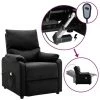 VidaXL Fauteuil De Massage Inclinable électrique Noir Tissu - Noir
