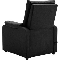 VidaXL Fauteuil De Massage Inclinable électrique Noir Tissu - Noir -Pas Cher Fauteuil Magasin 63965287 5