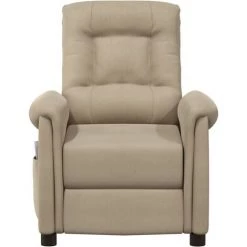 VidaXL Fauteuil Releveur Inclinable De Massage Gris Clair Microfibre - Gris -Pas Cher Fauteuil Magasin 64022544 4